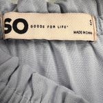 SO  Goods for Life Smocked Peplum Square Neck Bell Sleeve Blouse Baby Blue Size S Photo 7