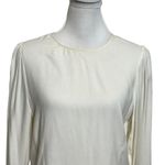 Reformation  Ivory Virginia Top Long Necklace Sleeves Blouse Womens Size L Flawed Photo 1