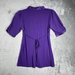 HeartSoul Shirt Juniors Large Purple Babydoll Satin Ruffle Vintage 2000s Y2K Purple Size undefined Photo 2
