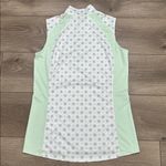 Riding Sport Airless Sleeveless Equestrian 1/4 Zip Kaleidoscope Top Size Small Green Photo 4