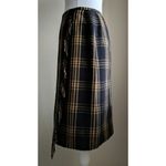 Kasper Plaid Skirt Black Gold Fringe - Size 8 - GUC Photo 2