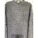J.Crew Sweater Cable Knit Mens Size L Fisherman Pullover Dark Gray L Photo 1