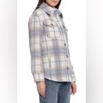 Avec Les Filles Relaxed Fit Plaid Shacket in lavender and beige Photo 2