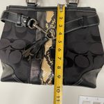 Coach Vintage HAMPTONS BLACK SIGNATURE C PYTHON STRIPE TOTE Big Logo Photo 10