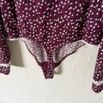 Free People  Sugar Dreams Floral Long Sleeve Thermal Bodysuit Large NWT Photo 8