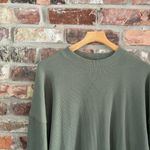 Aerie  Green Waffle Knit Lounge Oversized Sweatshirt, XS Photo 2
