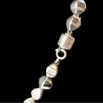VINTAGE Sterling Silver Art Deco Beaded Modern Necklace Photo 6