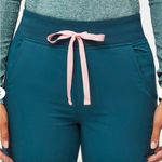 FIGS Womens New  High Waisted Yola W Yoga Scrub Pants Caribbean Blue 5XLR Photo 3