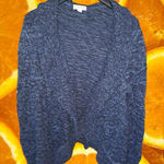 Studio Works Studio‎ Works Blue and Black Marled Open Front Sweater Size Large Photo 0