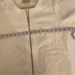 Loft Cream Cotton Zip Up Blazer Size 8 Photo 4