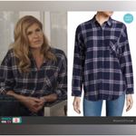 Rails  Jackson navy and white plaid M western button down shirt Photo 1