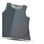 Banana Republic  XXS Piette Structured Pinstripe Shell Top Navy Blue Sleeveless​ Photo 3