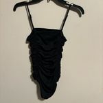 Free People  Ruched Rib On Your Side Bodysuit Black- Size XS Photo 4