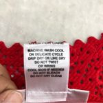 Rebecca Malone  womens 1x red textured embroidered top Photo 4