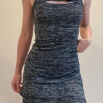 Wilfred Aritzia  Free Cut-Out Mini Dress XXS - Heather Black Photo 0