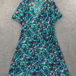J.Crew Short Sleeve Printed Wrap Dress Preppy Floral Mini Cottagecore Women 12 Photo 0