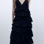 ZARA STRAPPY RUFFLE MIDI LONG TIER DRESS Photo 3