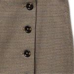 Mango NWT MNG X houndstooth Mini Skirt Button Detail Chic & Modern XL Photo 5