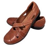 Clarks Women's Ashland Spin Brown Leather Loafers Size 11 Casual Shoes Photo 0
