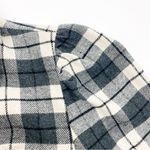Tuckernuck  Saranac Puff Sleeve Cropped Plaid Flannel Cream Black Cotton Photo 5