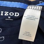 IZOD (M) Navy Blue Sunglass Knot Tie Cap Sleeve Tee Shirt Photo 5