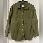 Thread & Supply Olive Green Button cotton shirt jacket size medium Photo 0
