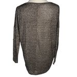 Topshop Sheer Oversized Metallic Sweater Black Size 2 Photo 3