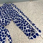 Hobbs London Magda Midi Shirt Dress Waist Tie Blue Patterned Women’s Size 10 Photo 13