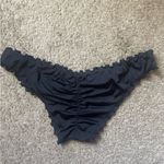 Black lettuce cut bikini swimsuit bottom size large Photo 2