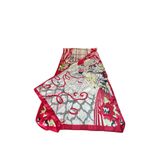 Retro Theme 50s Rockabilly Sock Hop Christmas Scarf 68x20 Novelty Print Glam Red Photo 7