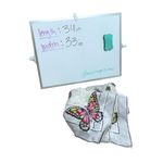 Vintage Y2K Butterfly Print Bandana Square Scarf Pastel Beach White Photo 5