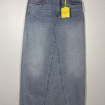 Circus NY Sam Edelman Size 26 Denim Jean Maxi Skirt Blue Calliope Back Slit NEW Photo 0