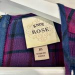Knox Rose Women’s Sleeveless Plaid Flowy Top Blue Purple Size Medium EUC Girly Photo 3