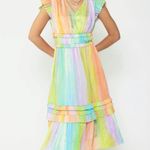 Current Air  Sereia Rainbow Painterly Midi Dress Photo 0