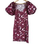 ZARA  Pink Gerbera Daisy Floral Puff Sleeve Boho Smocked Mini Dress Photo 1