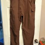 Brown Straight Leg Pants with Durable Fabric Size XL Photo 4
