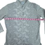 Lam de Vil by L'Emission Women's Cardigan M~L Gray Embroidered Mori Japanese Size M Photo 1