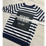 Opening Ceremony  Pullover Sweatshirt Women's XS Navy Blue White Long Sleeve Photo 7