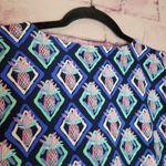 LULU B BOLD NEON ALLOVER PINEAPPLE PRINT V NECK QUARTER SLEEVE UPF 50 TOP XL Pink Photo 7