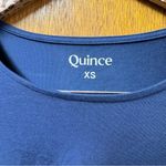 Quince  Jersey Maternity Nursing Long Sleeve Tee Top Blouse Shirt Navy Blue XS Photo 6