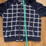 A New Day blue plaid faux suede sleeves jacket Photo 6