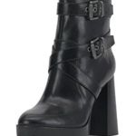Vince Camuto women black leather platform Coliana heel boots Size 8 Photo 0