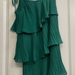 Amazon Green One Shoulder Mini Dress Photo 4