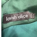 Lavish Lice Lavish Alice Wo Midi Dress Women's 14 Emerald Green Satin Cross Back Cowl Neck Photo 6