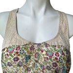 Willow & Clay Semi Sheer Beaded Tank Top, Sz L Photo 7