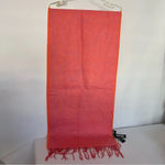 Steve Madden Reversible Leopard Print Scarf Orange Pink With Fringe Photo 2