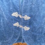 Blair  Blue Corduroy 3/4 Sleeve Toggle Front Jacket Women's Size 12 Photo 2