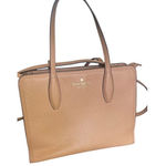 Kate Spade Pebbled Leather Rowe Medium Top Zip Satchel Warm Beige Photo 0
