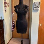 NWOT black sequined halter mini dress size 0 prom cocktail party dress Photo 1