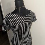 Boohoo  Black and White Striped Bodysuit Photo 1